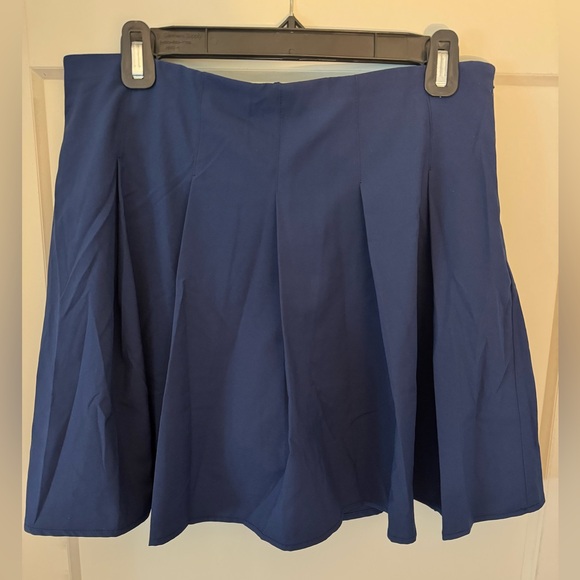 NWT  -  J. Crew Blue Mini Skater Skirt - Picture 1 of 3